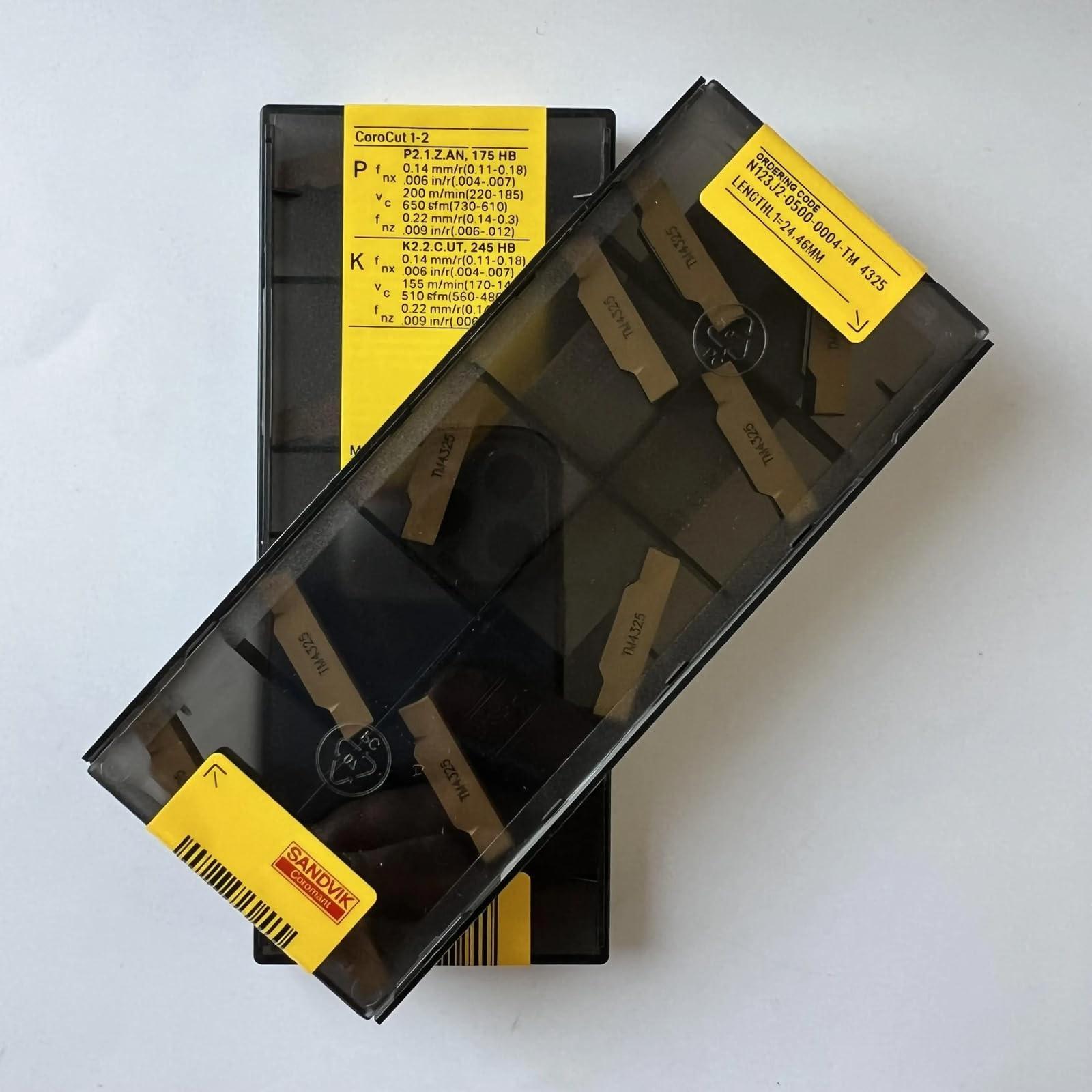 

Original Sandvik / N123J2-0500-0004-TM 4325 /CNC CARBIDE tool blade 10 Pcs