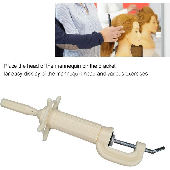 Dioche Wig Head Stand, Manikin Head Stand Holder Clamp Height Adjustable Mannequin Head Clamp Holder for Hairdressing Head Beauty Model Training Head