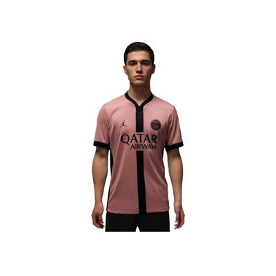 Dri Fit Paris Saint Germain Pohodlné Módní Prodyšné Rychleschnoucí Retro Fotbalové Tričko Unisex Topy Růžovohnědá Černá FQ2024-686