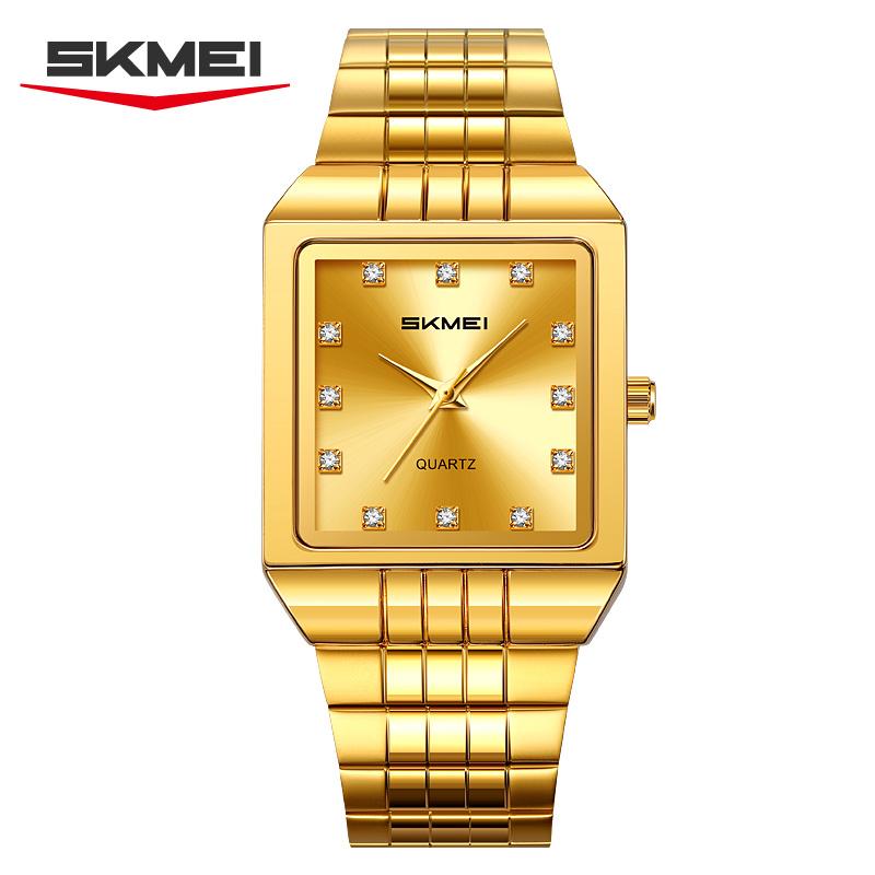 SKMEI 2619 Luxury Watch for Men Casual Mens Stainless Steel Strap Waterproof Quartz Wristwatch Shockproof Watches Reloj Hombre