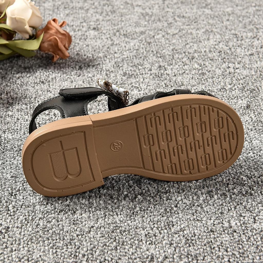 Girls' shoes, children's princess closed-toe sandals, new summer style for little girls, stylish soft-soled summer children's shoes