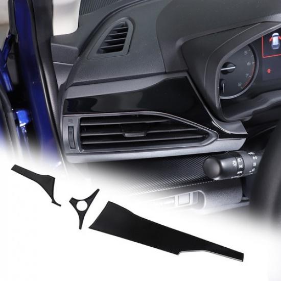 Glossy Piano Black Dashboard Panel Trim Sticker For Subaru Crosstrek 2024+