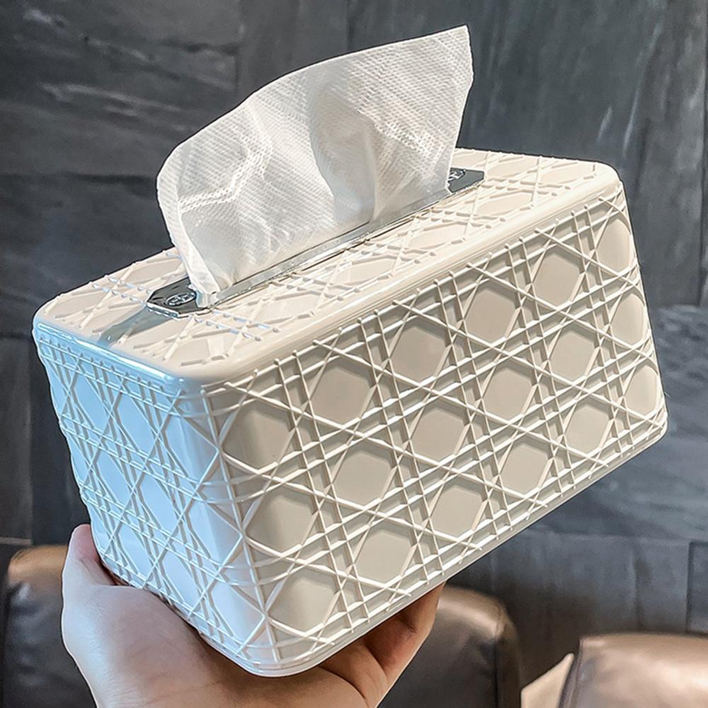 Quadratische Taschentuchbox Taschentuchbehälter Transparenter Taschentuchboxhalter mit Aufbewahrungsfach Deckel für Anti-Oxidation Feuchtigkeitsdicht