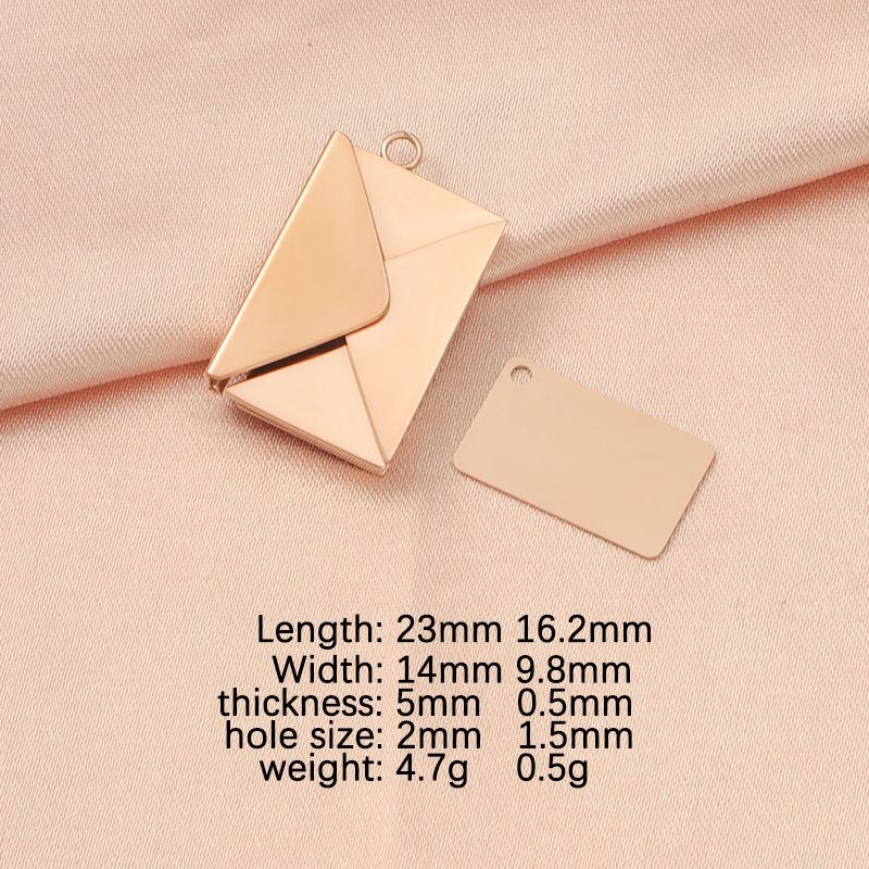 Trendy Minimalist Stainless Steel Envelope Pendant Necklace - Love Letter Valentine's Gift