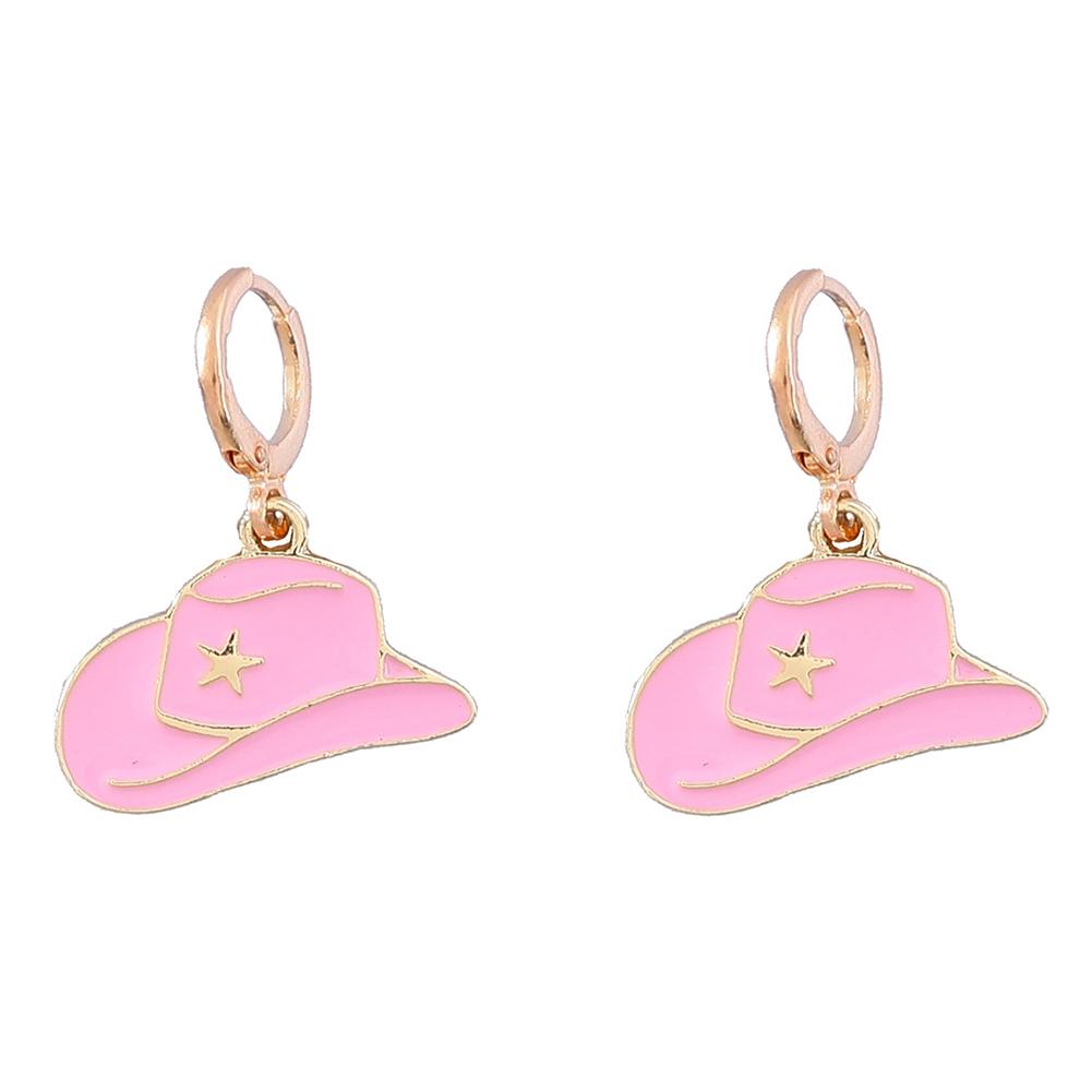 Women Fashion Earrings Trendy Cowboy Hat Alloy Earrings Jewelry Accessories For Girls Gifts