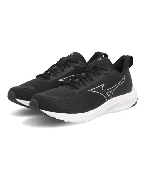 Mizuno Esperanzer 2 Running Shoes, Black/Silver, Size 24.0 Cm, 4E, for Jogging, Training, Sports, Indoor Use, Commuting, and Exercise