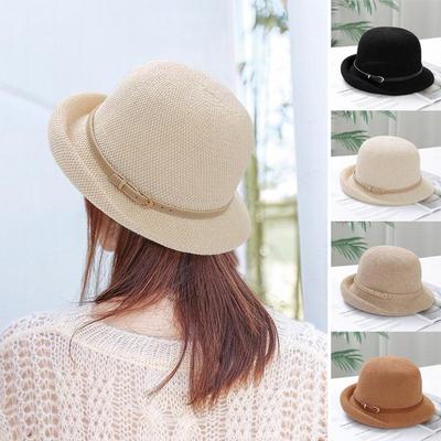 Women's Fashion Daily Round Belt Knit Bucket Hat