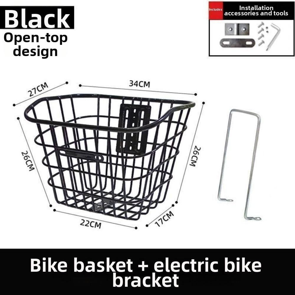 Universeller großer Einkaufskorb Metall Fahrrad Hinterer Netzkorb Neue Elektrofahrräder Zubehör