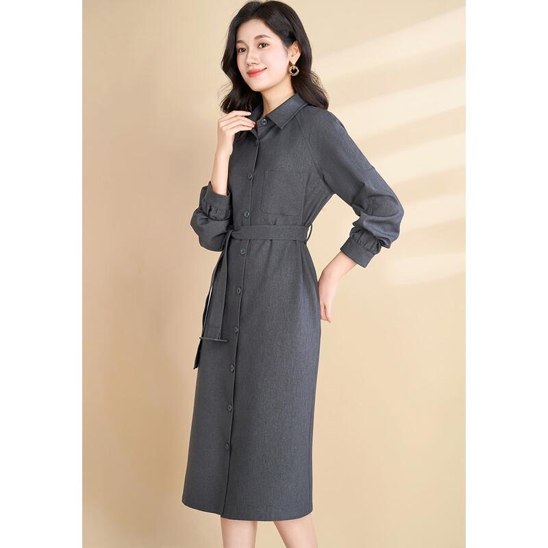 Elegant Two-Way French Lapel Trench Dress