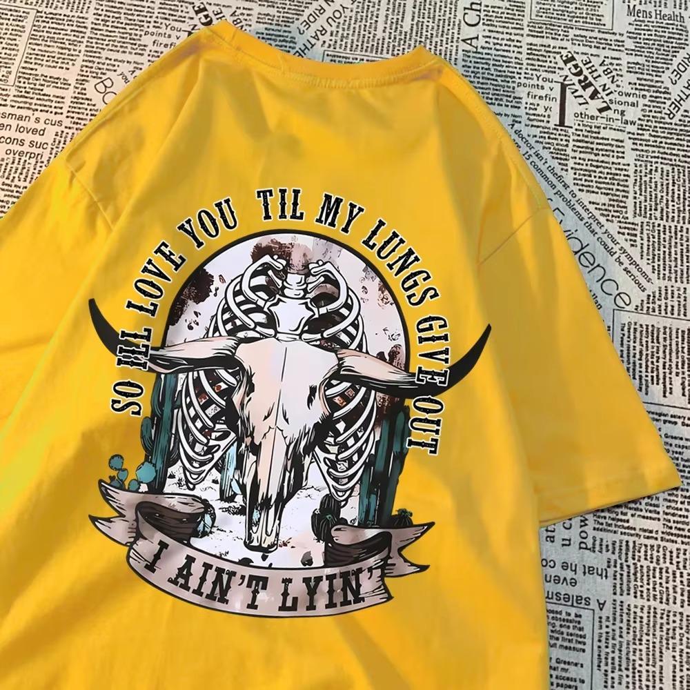 

0So Ill Love You Til My Lungs Bive Out Мужские и женские футболки Модные летние футболки с аниме Дышащая футболка Хлопок Хип-хоп Уличная одежда S