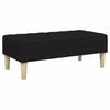 Bench with Cushion Black 113 x 57 x 39 cm Fabric