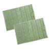 Et bain 45 x 60 set de tapis antibactérien, résistant aux odeurs, à séchage rapide, fabriqué au Japon, Reticata, cm, vert, 2.