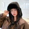 High-end Autumn and Winter Hat Women's Big Head Circumference Shows the Face Small Lei Feng Hat Fashionable Versatile Ear Protection Warm Hat