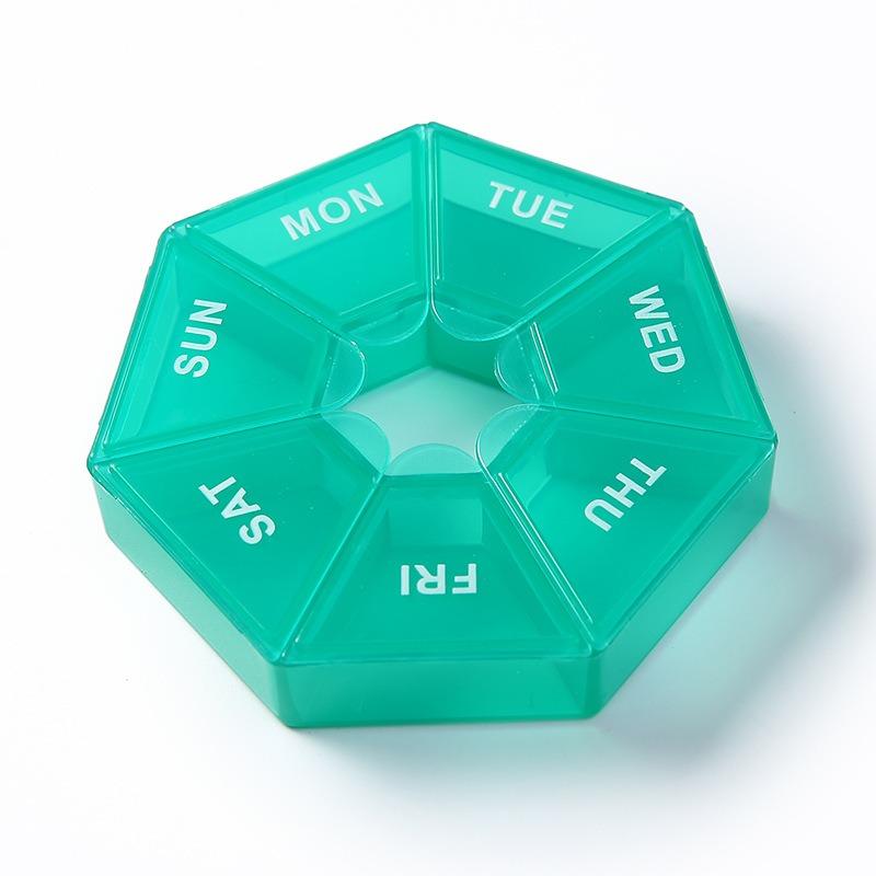 Premuim Mini 7 Grids Travel Weekly Portable Pill Case Box Organizer Tablet Holder Small Storage Container for Medicine Fish Oils