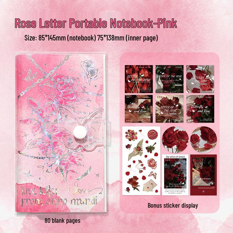 Retro Notatnik Rose Art B6 z Magnetycznym Zapięciem i Hot Stampingiem