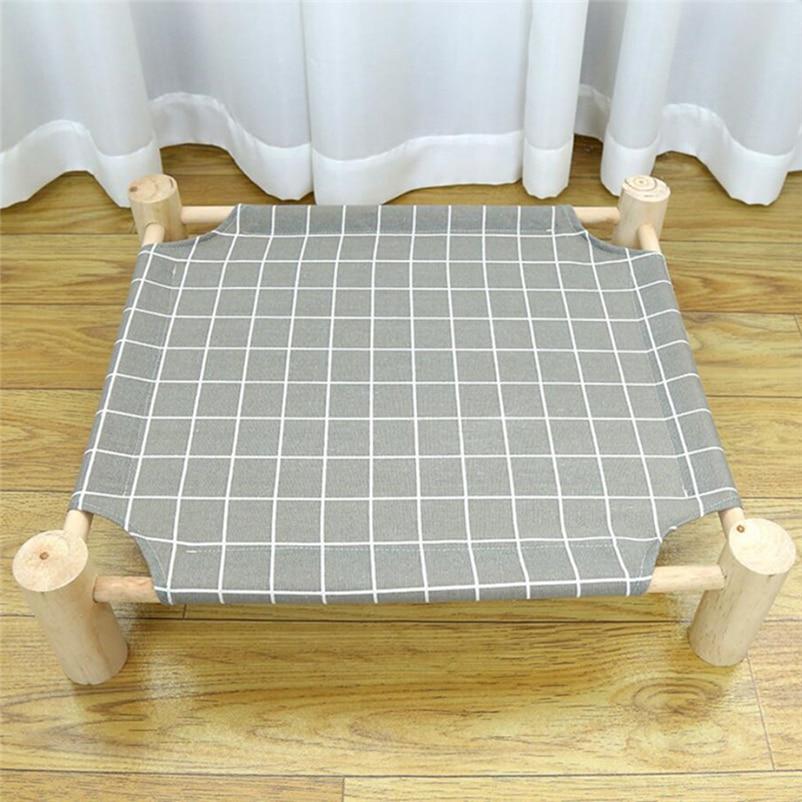 1Pc Elevated Cat Bed Pet Supplies Hammock Cat Square Washable Wooden Detachable Frame
