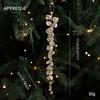 Christmas Tree Pendants Glitter Transparent Acrylic Beads Drop Pendant Petal Beading Ornaments Home Xmas Party DIY Decoration