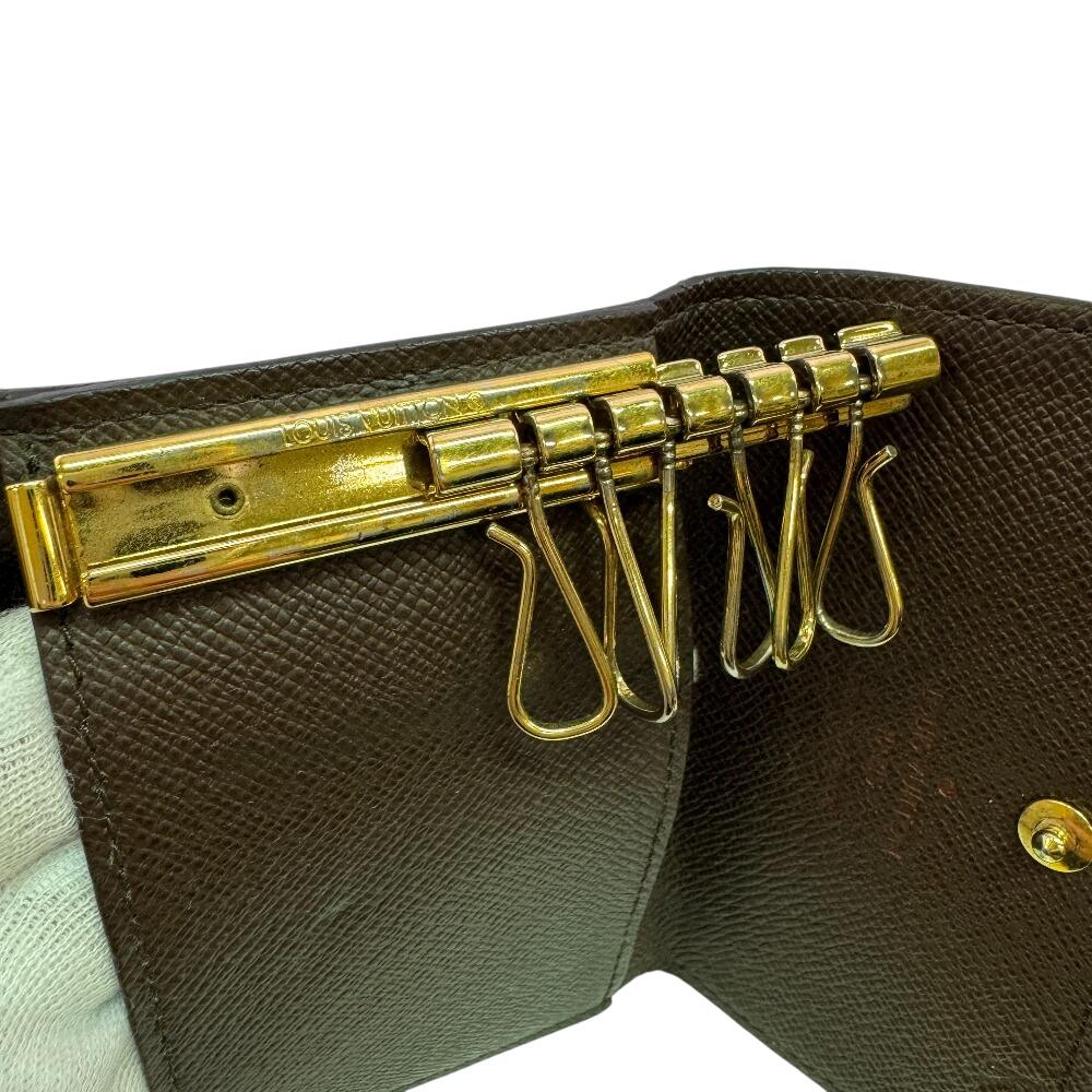 Louis Vuitton N62630 Six Hooks Damier Leather Multicles6 Key Holder  Brown Leather Used