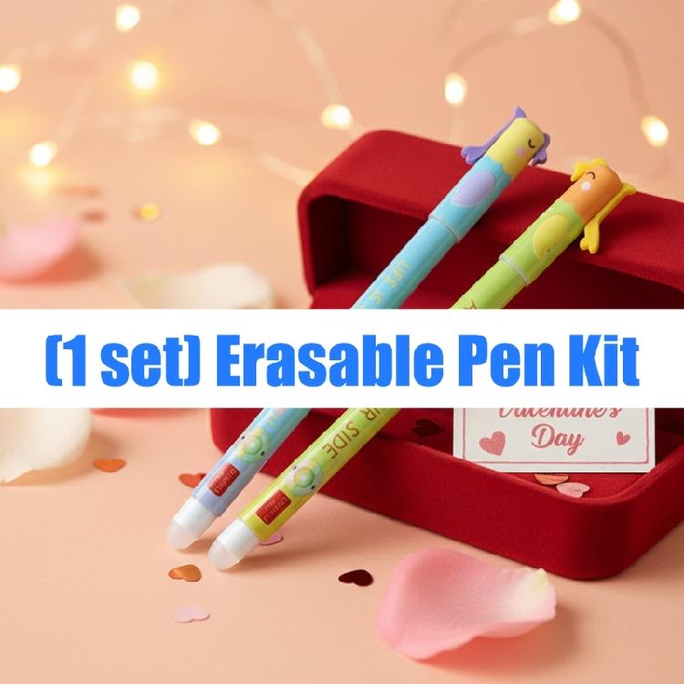 Valentines Themed Plastic Gel Pen Ergonomic Grip Erasable Gel Pen for Student Artists Sketching Note Taking And Doodling