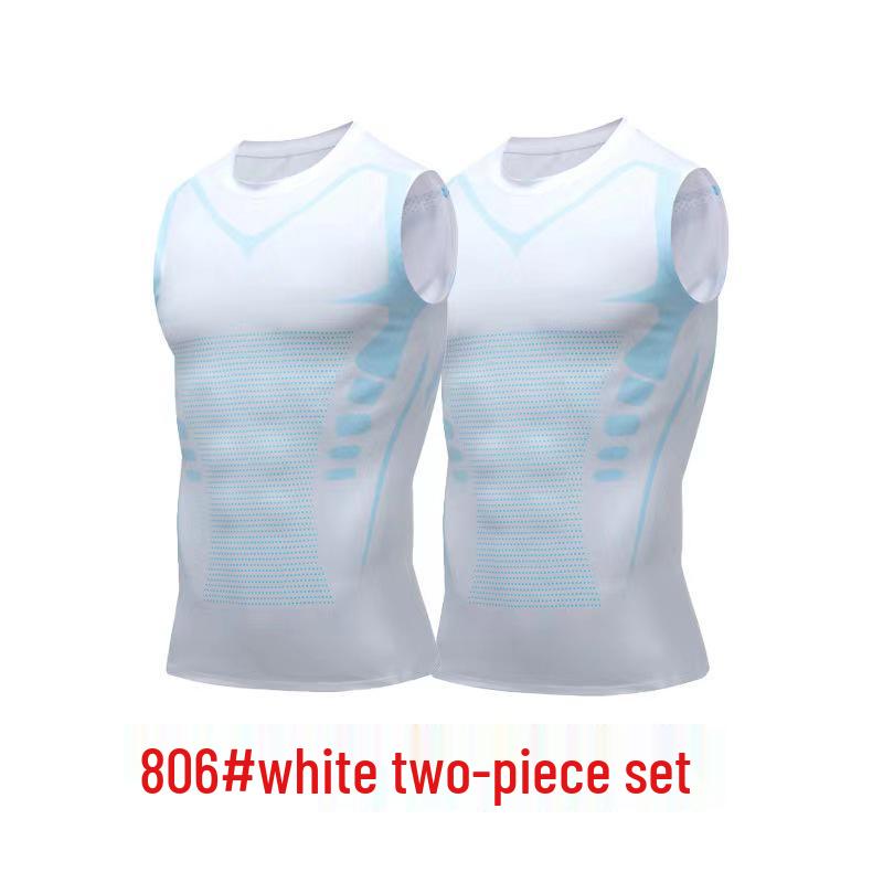 Men's Quick-Dry Sleeveless Three-Piece Fitness Set for Running and Basketball