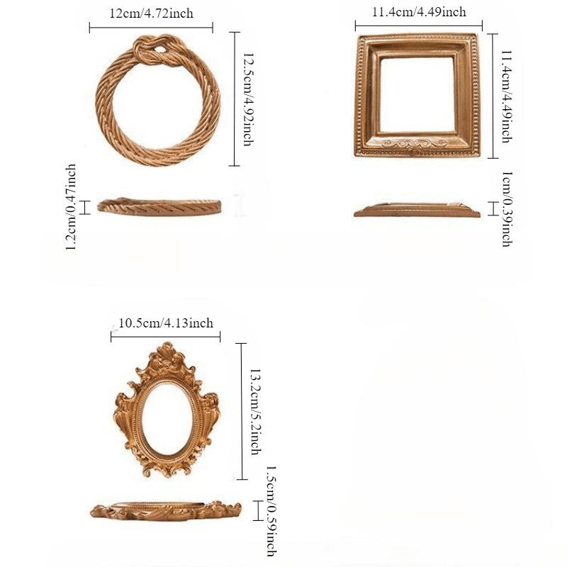 European Victorian Style Retro Resin Mini Angel Oval Small Photo Frame Accessory Positioning Frame Earring Necklace