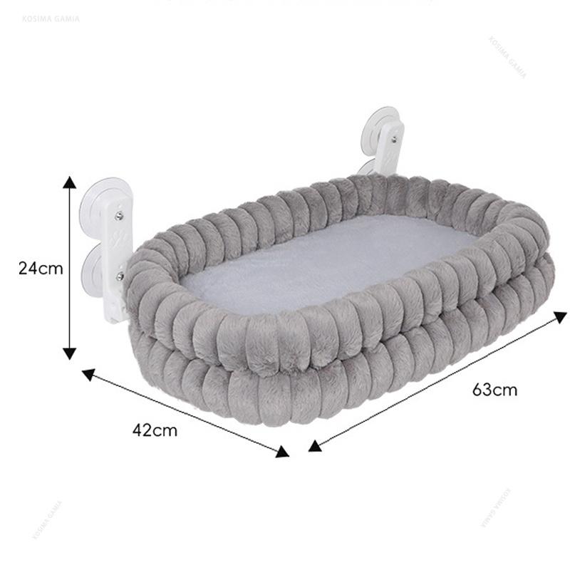 Xiaomi Cat Sleeping Pad Winter Cat Bed Warmth Cat Window Hammock with Strong Suction Cups Double-Sided Plush Non-Slip Pet Supplies