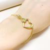 Heart Bracelet for Women Crystal Infinite Love Aesthetic Korean Gold Color Chain Bangles Wedding Accessories Bride Jewelry H058