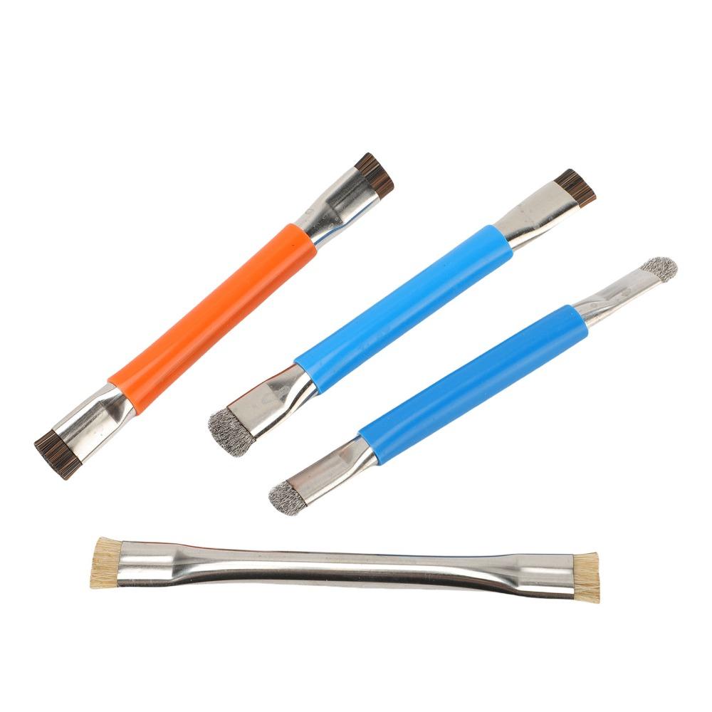 Anti-static Cleaning Brush Double Head Horse Hair Brush Steel Wire Brush Electronic Maintenance
