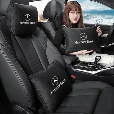 High Quality Car Headrest Neck Support Seat Soft Lumbar Pillow For Mercedes Benz AMG W204 W205 W203 W211 W212 W213 W201 W210