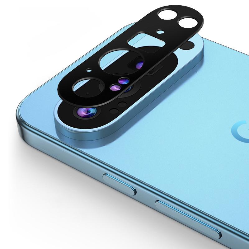 Pentru Google Pixel 9 Pro XL Cameră de lux Cerc lentilă metalică Husă de sticlă anti-zgâriere Protectie de protecție pentru bara de protecție Protector de protecție