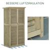 Garden Cabinet Wood Tool Shed Equipment House With Asphalt Roof Louvered Door Storage Cabinet Shed Garden 4 Compartments Gray 87 X 46.5 X 160 Cm