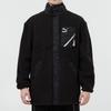 PUMA RUN EVOLVE Velvet Jackets Unisex Black Stand Collar Thickened And Fleece Lined 534984-01
