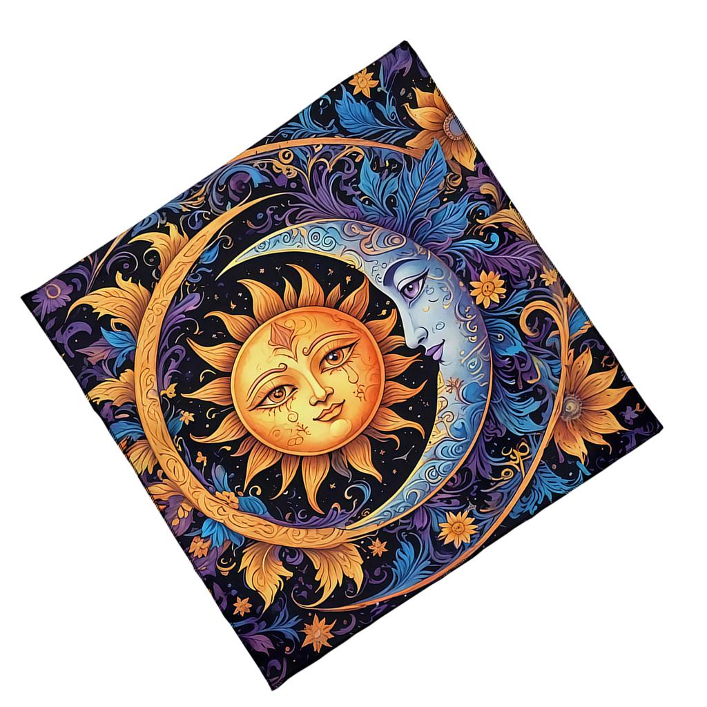 Sun Moon Pattern Astrology Tablecloth Tarots Divinations Tablecloth Altars Cloth Divinations Board Game Accessory