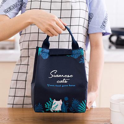 Wide-Open Bento Bag Thickened Oxford Cloth Long-lasting Insulation Lunch Container for Picnic