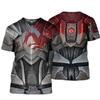 3D Print Knight Armor Cosplay T-shirt For Men New In Men's Casual O-neck Short Sleeve T Shirts Streetwear Funny