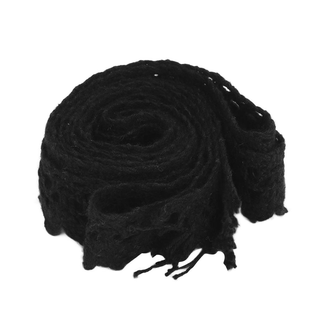 Lace Ribbon Cotton Thread 20 Yards Black Decorative Accessories for DIY Clothing Gift Decoration