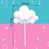 3D Cloud Cake Decoration Inserts: White & Pink, Small & Long Styles