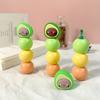 1pc 3colors Cute Avocado-Themed Highlighter Set for Students - Fun Cartoon Graffiti Markers.