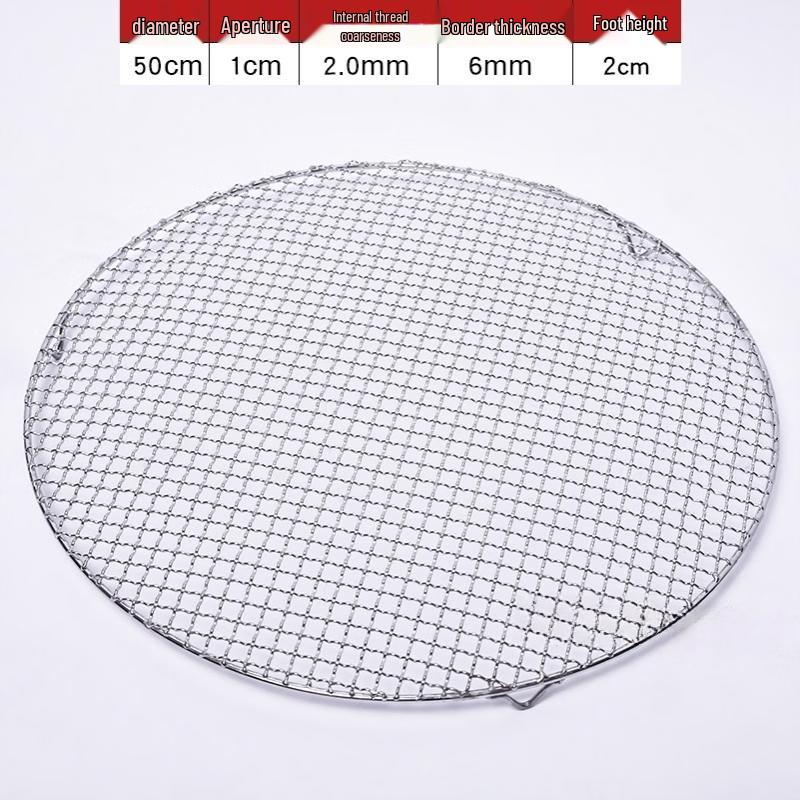 Kashicong Stainless Steel Round Grill Net with Legs