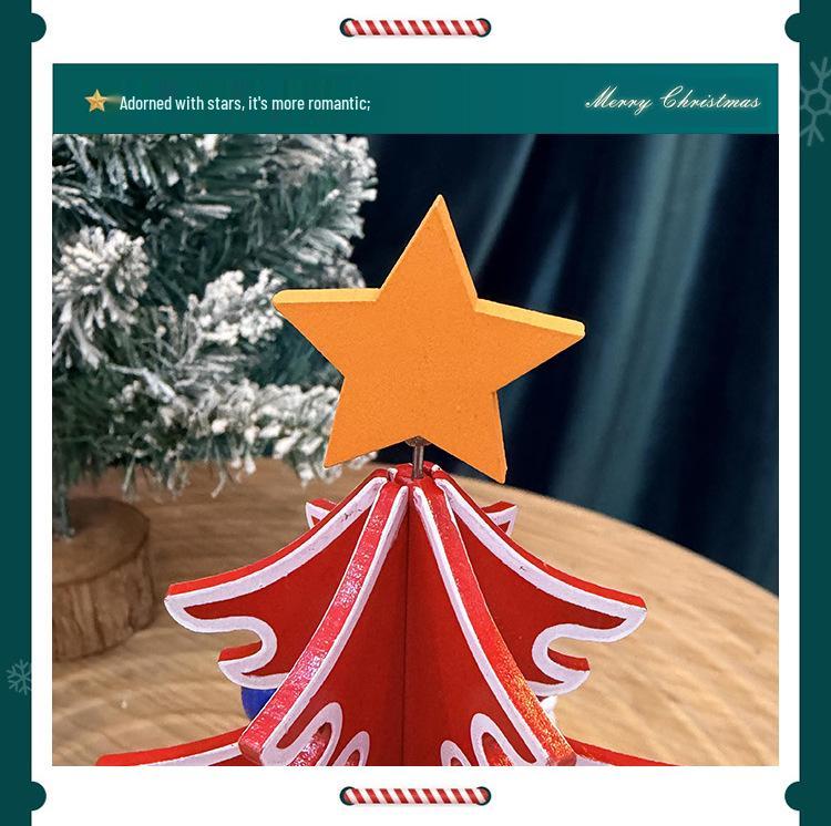 Children's DIY Wooden Christmas Tree Ornament Set - 3-Piece Educational Handmade Decorations