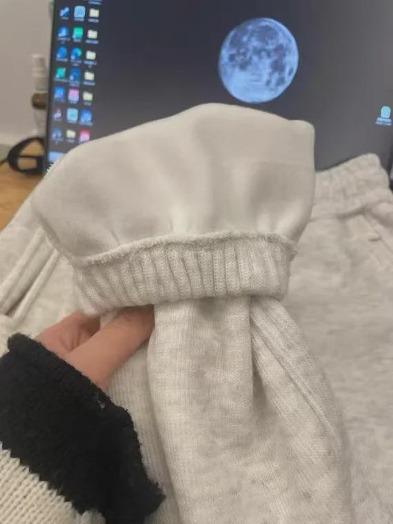 689-1 Damskie Spodnie Haremowe Sportowe z Bawełnianego Aksamitu z Wysokim Stanem