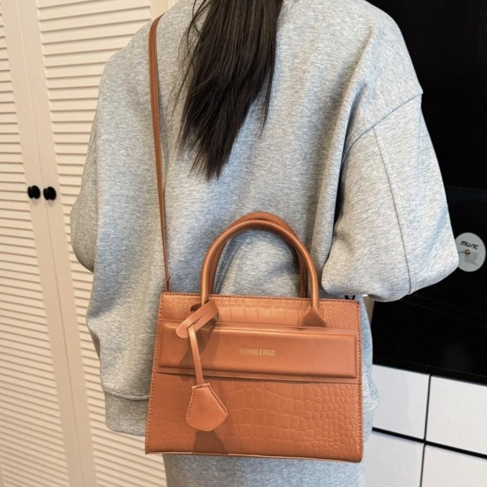 Medium Size Large Capacity Crossbody Bag Multi Color Handbag Stone Pattern Shoulder Bag Shopping