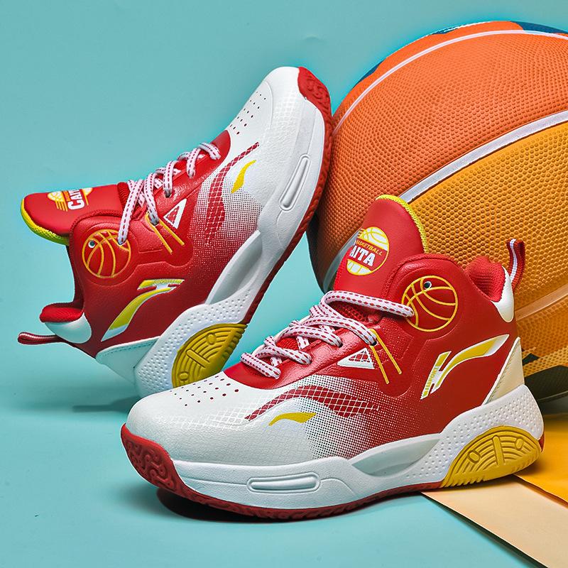 Wear-resistant basketball shoes sports leather shoes boys waterproof 2025 autumn and winter actual combat new boys sports shoes teenagers