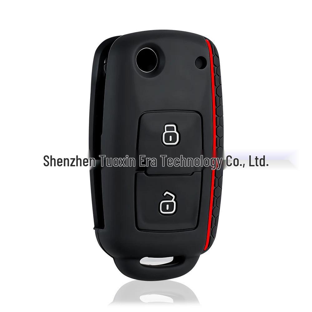 

Volkswagen Lavida, Lingdu, Sagitar, Polo, Golf, Jetta Honeycomb Silicone Key Cover чорний
