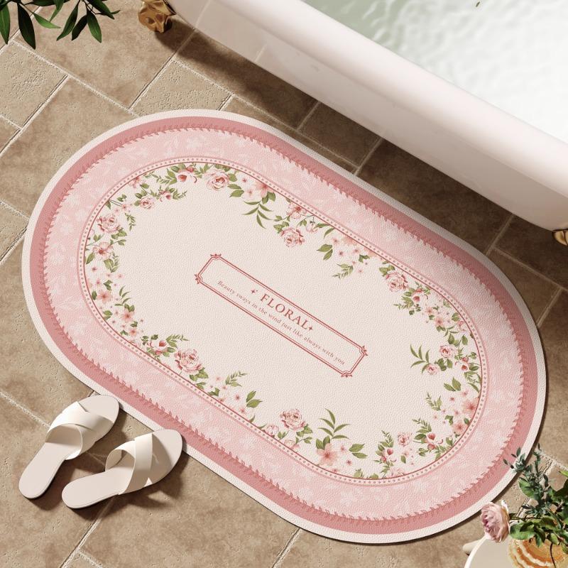 American bathroom absorbent floor mat quick-drying toilet entry shower room entry door foot pad non-slip diatom mud carpet