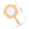 2Pcs DIY Wooden Mirror Blank Handheld Adorable Kids Painting Craft Supply Educational Handmade Creative Accessory
