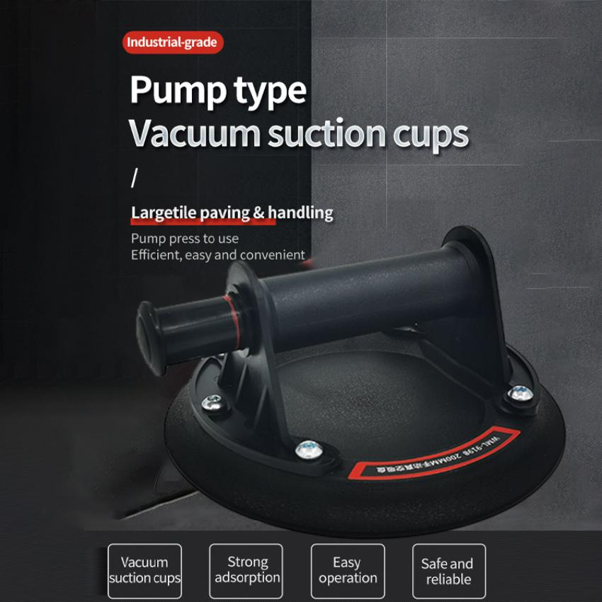2024 Vacuum Suction Cup 200kg Loading Capacity Heavy Duty Vacuum Spreader for Tile Adsorption Granite Glass Lifting 8 Inch Cup