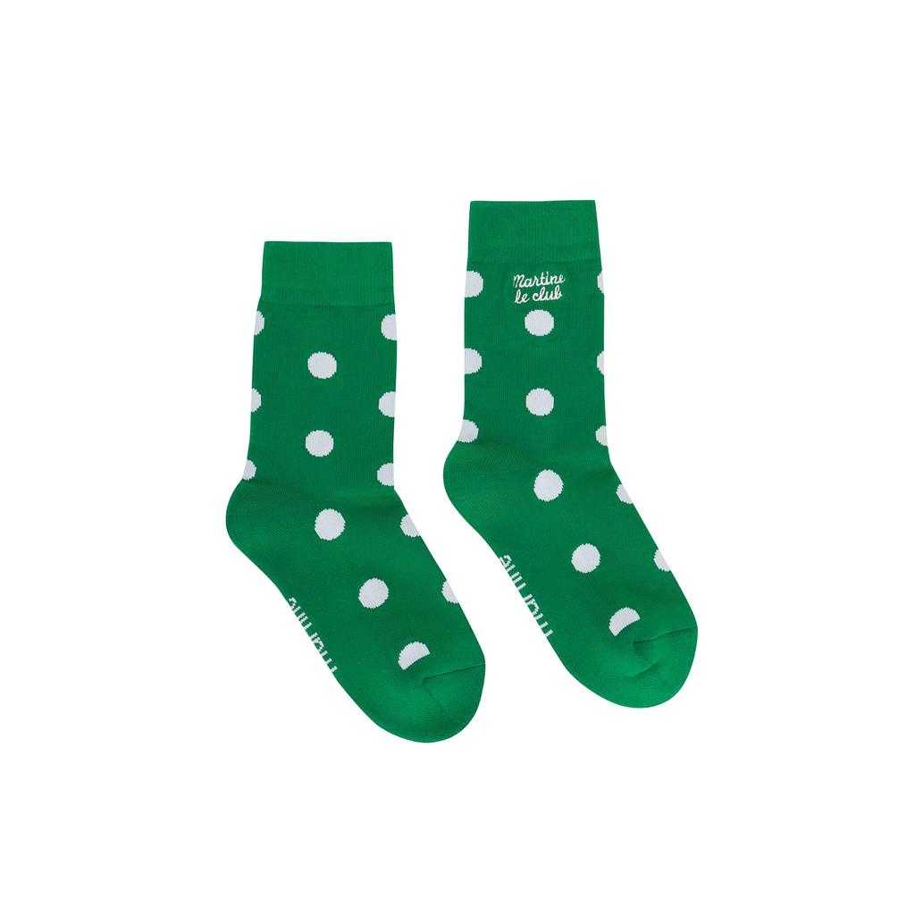 MARTINE GOLF Dot Pattern Socks_Green