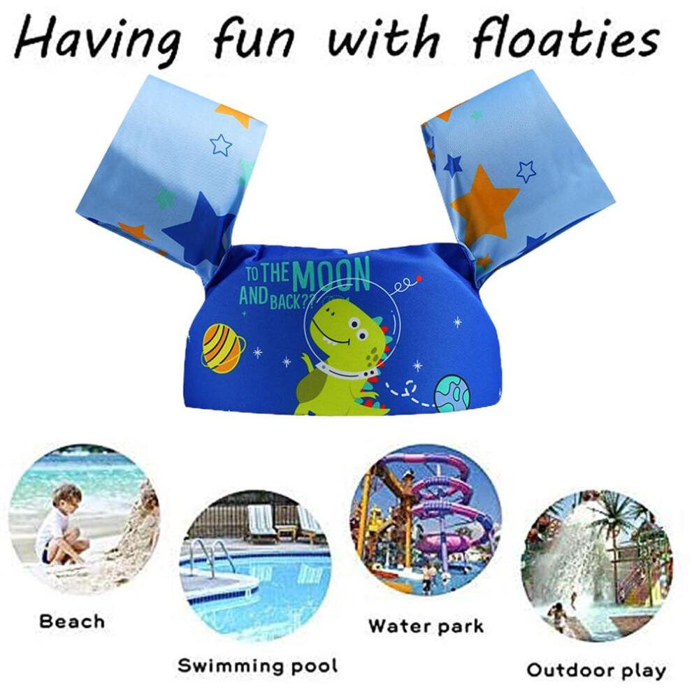 Kids Swim Vest with Arm, 57x18cm, Polyester Foam, 22-58Ibs