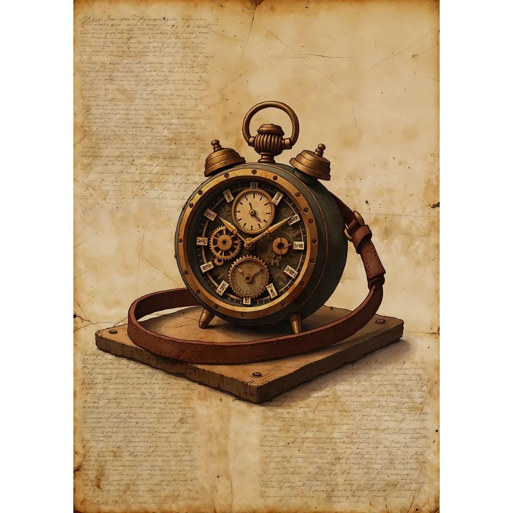Classic Vintage Steampunk Gramophone Airship Posters Robot Machine Gears Prints Canvas Painting Wall Art Picture Home Room Decor